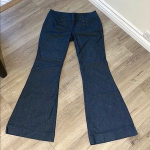 High waisted bell bottom jeans